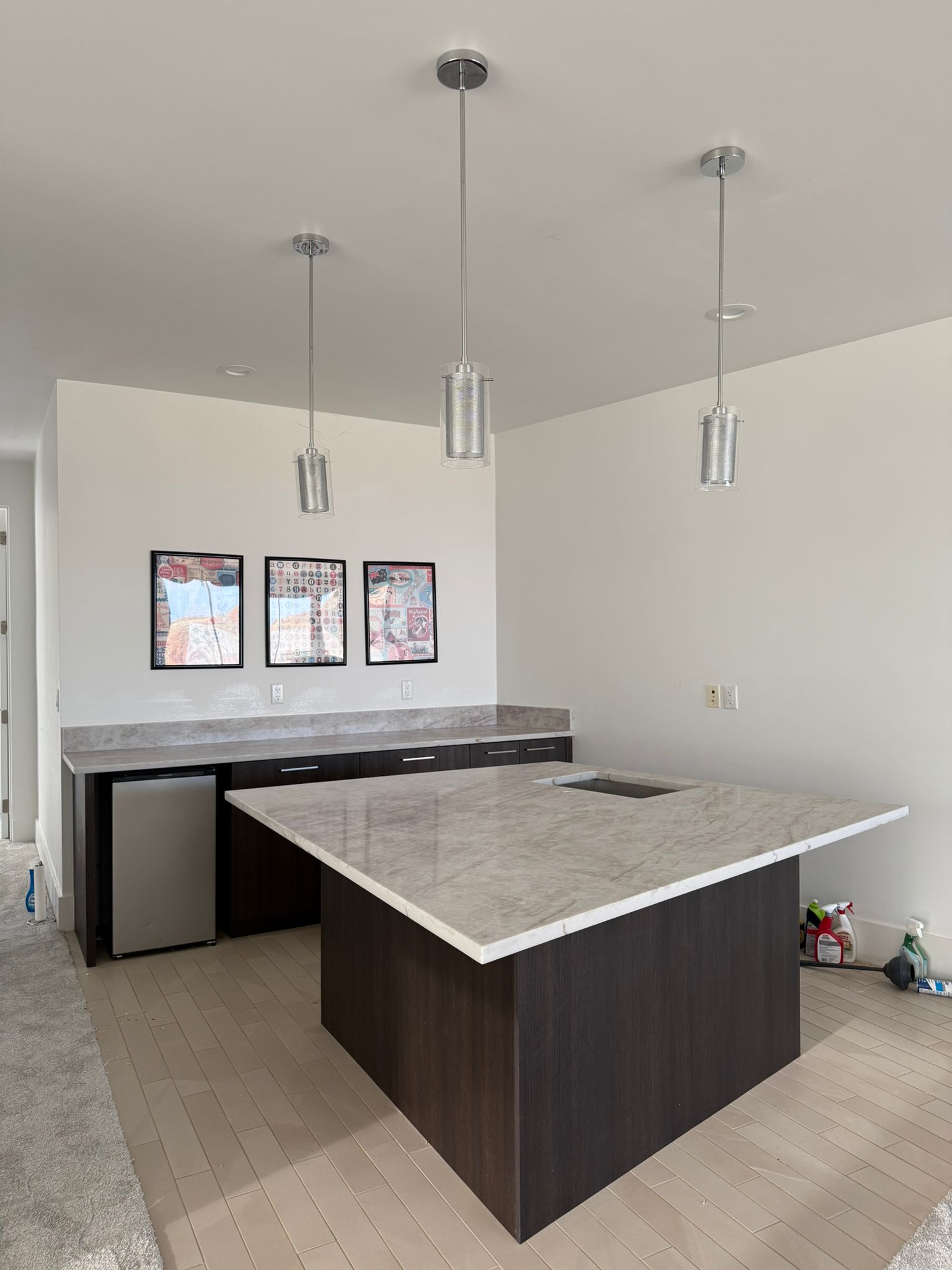 Kitchen with stone island
